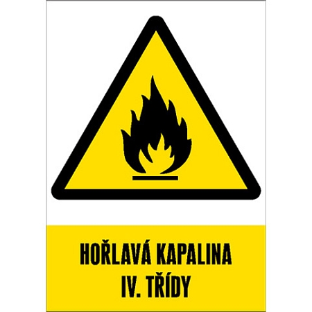 Značka Hořlavá kapalina IV. třídy